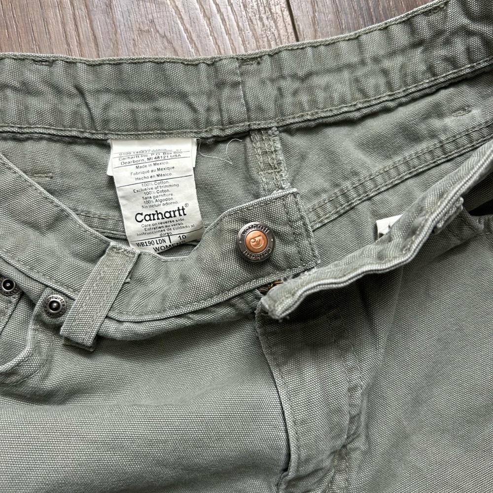 Carhartt carpenter work shorts Crawford Women’s size 8 green/gray - Picture 4 of 4